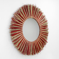 ESPEJO SEAGRASS NATURAL/GRANATE DN76CM THINIA HOME