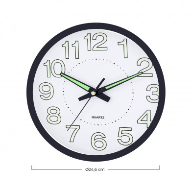 RELOJ DE PARED FOSFORESCENTE DN25'4CM CJ.1 THINIA HOME