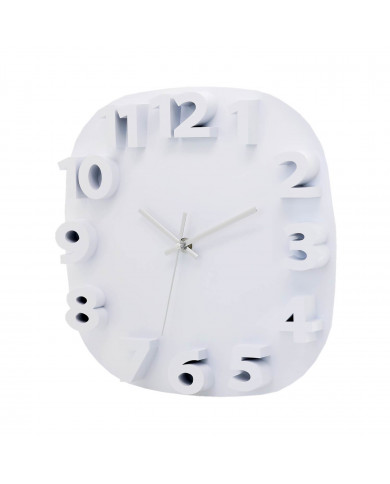 RELOJ DE PARED 3D CUADRADO BLANCO 30.5CM CJ.1 THINIA HOME