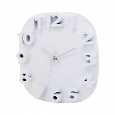 RELOJ DE PARED 3D CUADRADO BLANCO 30.5CM CJ.1 THINIA HOME RELOJ DE PARED 3D CUADRADO BLANCO 30.5CM CJ.1 THINIA HOME