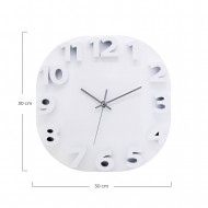 RELOJ DE PARED 3D CUADRADO BLANCO 30.5CM CJ.1 THINIA HOME