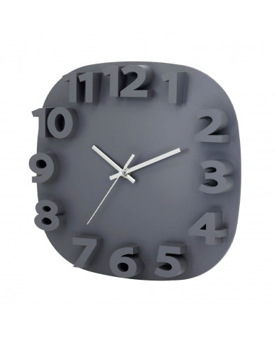 RELOJ DE PARED 3D CUADRADO GRIS 30.5CM CJ.1 THINIA HOME