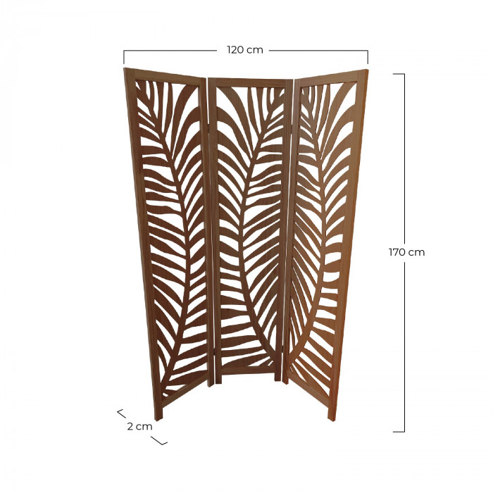 BIOMBO EWA COLOR MADERA OSCURO 120*170CM