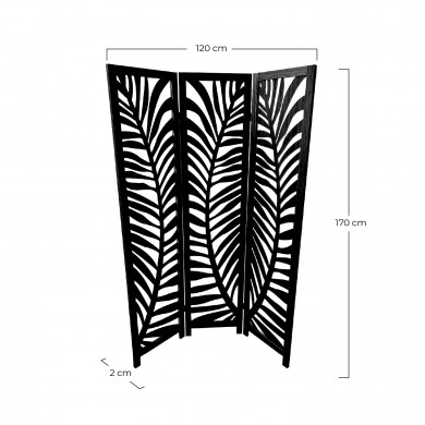BIOMBO EWA COLOR NEGRO 120*170CM