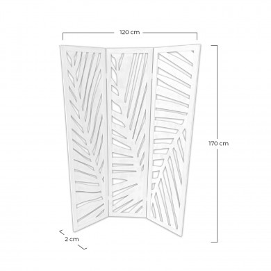 BIOMBO KOLOA COLOR BLANCO 120*170CM