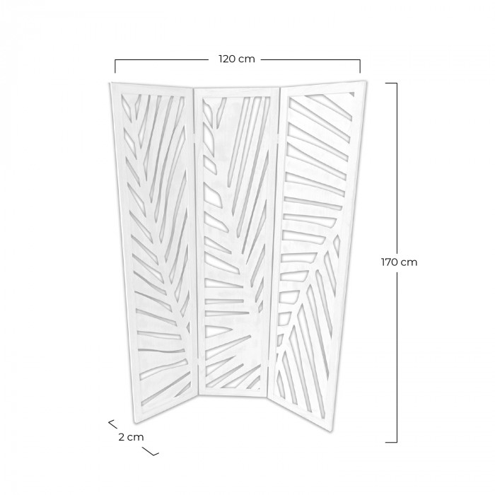 BIOMBO KOLOA COLOR BLANCO 120*170CM