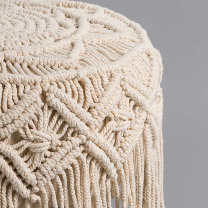 PUF MACRAME DN31X42CM