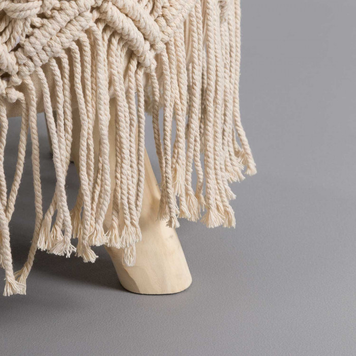 PUF MACRAME DN31X42CM