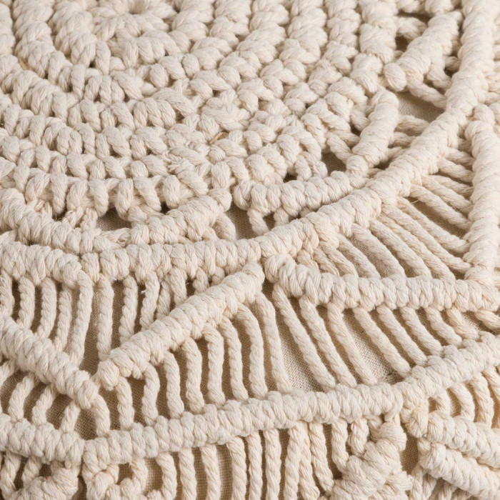 PUF MACRAME DN31X42CM