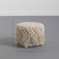 PUF MACRAME DN31X42CM