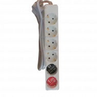 BASE 6 TOMAS 3X1,5mm 1M BLANCA 7hSevenOn RT.2