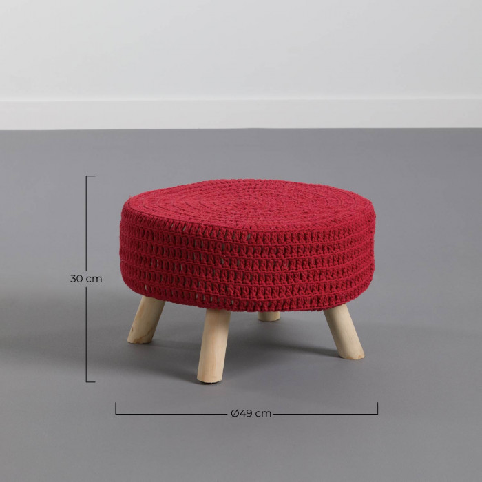 OTOMANO TELA/MADERA DN49X30CM