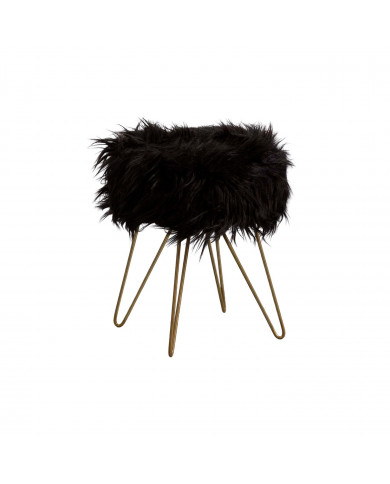 TABURETE SOFT METAL NEGRO DN35X42CM