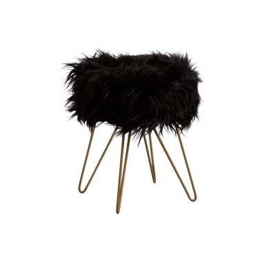 TABURETE SOFT METAL NEGRO DN35X42CM