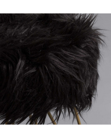 TABURETE SOFT METAL NEGRO DN35X42CM