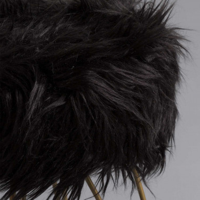 TABURETE SOFT METAL NEGRO DN35X42CM