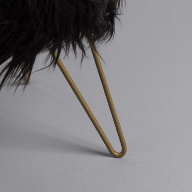 TABURETE SOFT METAL NEGRO DN35X42CM