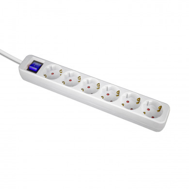 BASE 6 TOMAS C/INT 3X1,5mm 1,5M BLANCA 7hSevenOn CL.1 BASE 6 TOMAS C/INT 3X1,5mm 1,5M BLANCA 7hSevenOn CL.1