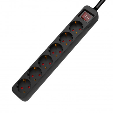 BASE 6 TOMAS C/INT 3X1,5mm 1,5M NEGRA 7hSevenOn CL.1 BASE 6 TOMAS C/INT 3X1,5mm 1,5M NEGRA 7hSevenOn CL.1