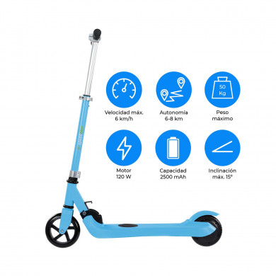 PATINETE ELÉCTRICO INFANTIL AZUL 120W SPEEDLION PATINETE ELÉCTRICO INFANTIL AZUL 120W SPEEDLION