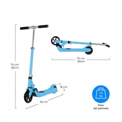 PATINETE ELÉCTRICO INFANTIL AZUL 120W SPEEDLION PATINETE ELÉCTRICO INFANTIL AZUL 120W SPEEDLION
