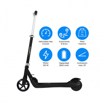 PATINETE ELÉCTRICO INFANTIL NEGRO 120W SPEEDLION PATINETE ELÉCTRICO INFANTIL NEGRO 120W SPEEDLION