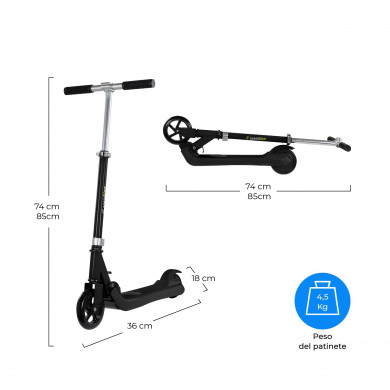 PATINETE ELÉCTRICO INFANTIL NEGRO 120W SPEEDLION PATINETE ELÉCTRICO INFANTIL NEGRO 120W SPEEDLION