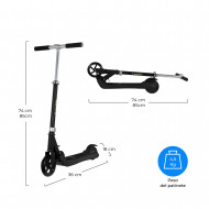 PATINETE ELÉCTRICO INFANTIL NEGRO 120W SPEEDLION