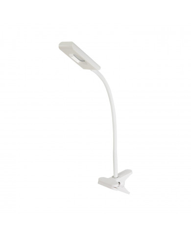 FLEXO LED INTEGRADO 4W (235lm) PINZA CUADRADO BLANCO 11*5,5*1,2CM SEVEN ON HOME