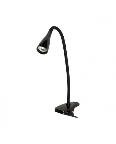 FLEXO LED INTEGRADO 5W (300lm) PINZA REDONDO NEGRO 51*1,5CM SEVEN ON HOME