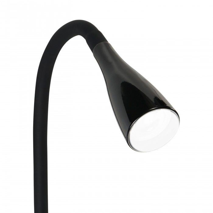 FLEXO LED INTEGRADO 5W (300lm) PINZA REDONDO NEGRO 51*1,5CM SEVEN ON HOME