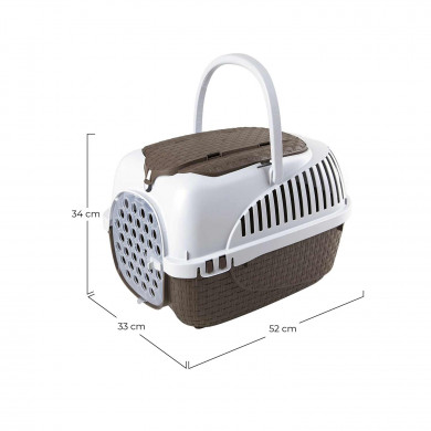 TRANSPORTÍN TOUR MARRÓN 52x33x34cm TRANSPORTÍN TOUR MARRÓN 52x33x34cm