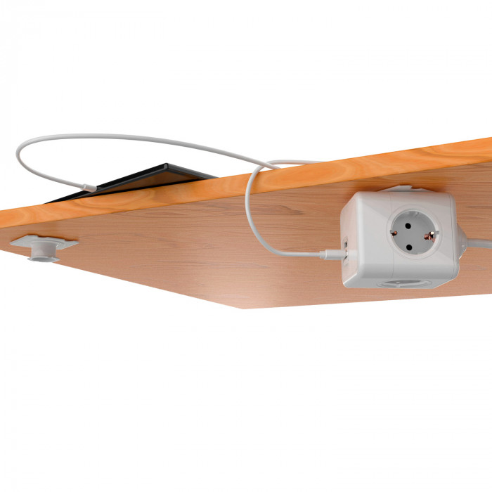 SOCKET CUBE 4 TOMAS SCHUKO + 2USB CABLE 1,4M 7hSevenOn CJ.1