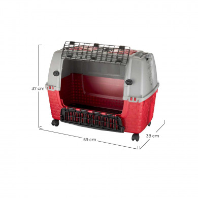 TRANSPORTÍN EASY TOUR ROJO 88x52x60cm TRANSPORTÍN EASY TOUR ROJO 88x52x60cm