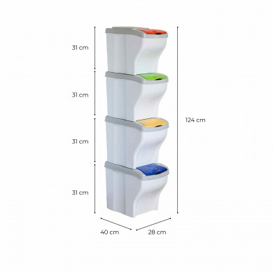 PAPELERA POKER SET 4 PZ. 28x40x31cm x4pz PAPELERA POKER SET 4 PZ. 28x40x31cm x4pz