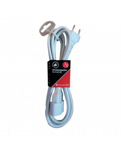 PROLONGADOR CLAVIJA PLANA 2X1mm 3M BLANCO 7hSevenOn CL.1