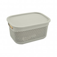 CESTA RESINA RECTANGULAR BLANCO (29x21,5x15cm) 6.6L 7HOUSE