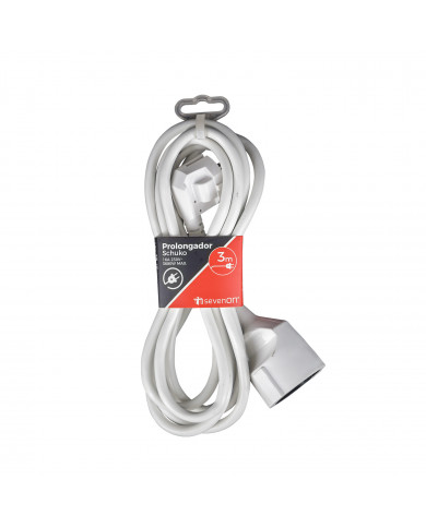 PROLONGADOR CLAVIJA SCHUKO 3X1,5mm 3M BLANCO 7hSevenOn CL.1
