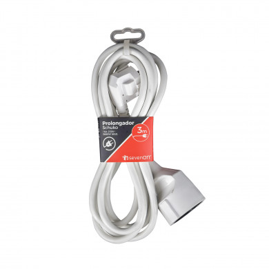 PROLONGADOR CLAVIJA SCHUKO 3X1,5mm 3M BLANCO 7hSevenOn CL.1 PROLONGADOR CLAVIJA SCHUKO 3X1,5mm 3M BLANCO 7hSevenOn CL.1