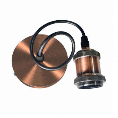 PENDEL METAL COBRE E27 MAX. 60W 1,5M 7hSevenOn Deco BL.1
 PENDEL METAL COBRE E27 MAX. 60W 1,5M 7hSevenOn Deco BL.1