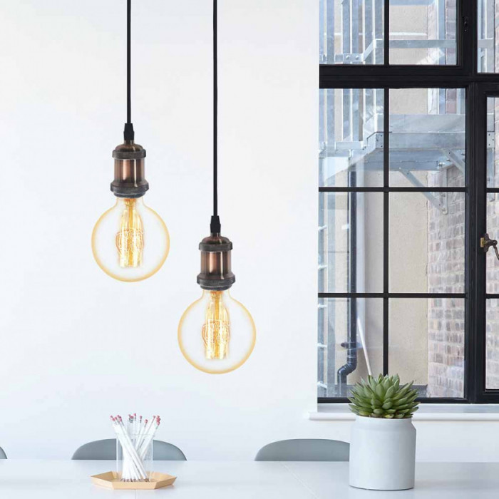 PENDEL METAL COBRE E27 MAX. 60W 1,5M 7hSevenOn Deco BL.1
