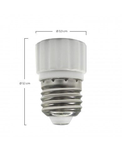 ADAPTADOR CASQUILLO E27 A GU10 CERAMICO 7hSevenOn Elec BL.1