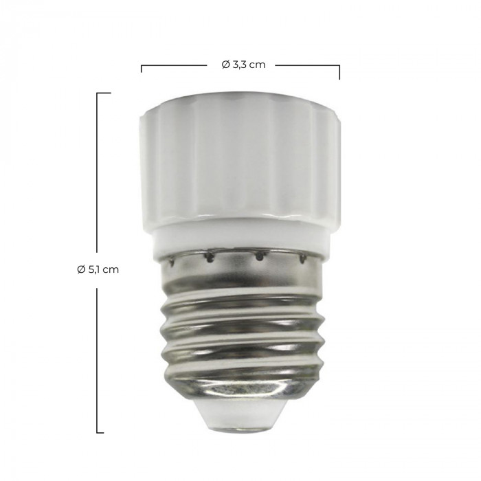 ADAPTADOR CASQUILLO E27 A GU10 CERAMICO 7hSevenOn Elec BL.1