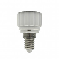 ADAPTADOR CASQUILLO GU10 A E27 PLÁSTICO 7hSevenOn Elec BL.1