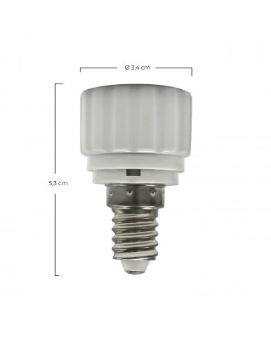 ADAPTADOR CASQUILLO E14 A GU10 CERAMICO 7hSevenOn Elec BL.1