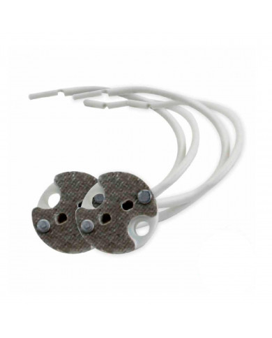 ACCESORIO CASQUILLO CERAMICO GU 5.3 CABLE 0,5MM 7hSevenOn Elec BL.2