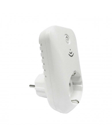 CLAVIJA 1 TOMA SCHUKO CONTROL WIFI VIA SMARTPHONE BLANCO REDONDEADO 7hSevenOnElec BL1