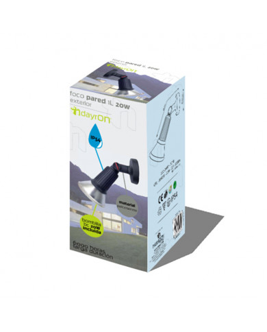 FOCO EXTERIOR DE PARED E27 NEGRO- DAYRON