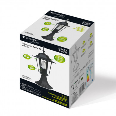 APLIQUE EXTERIOR SOBREMURO NEGRO 1 LUZ BOMBILLA NO INCLUIDA ASTRID 7hSevenOn CJ.1
 APLIQUE EXTERIOR SOBREMURO NEGRO 1 LUZ BOMBILLA NO INCLUIDA ASTRID 7hSevenOn CJ.1