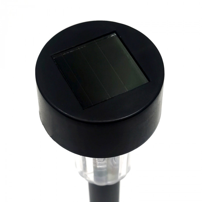 BALIZA SOLAR PLASTICO NEGRA 355MM SEVEN ON